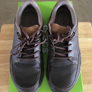 Men's brown shoes by Crocs