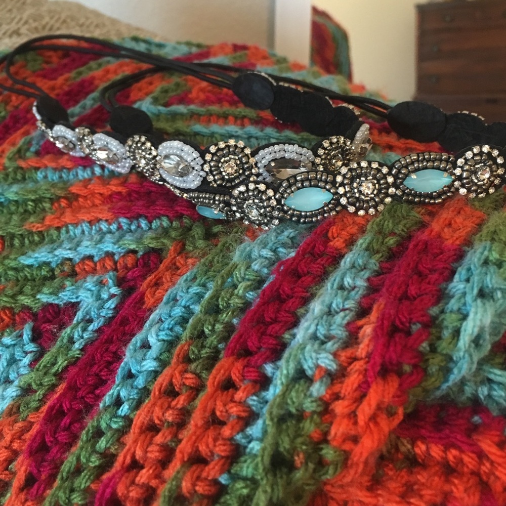 Set of Stretchy Embellished headbands