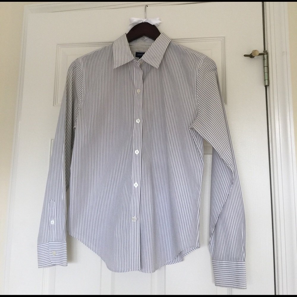 Ann Taylor Striped Button Down Shirt