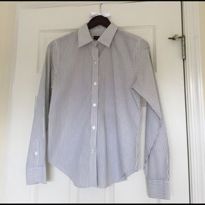 Ann Taylor Striped Button Down Shirt