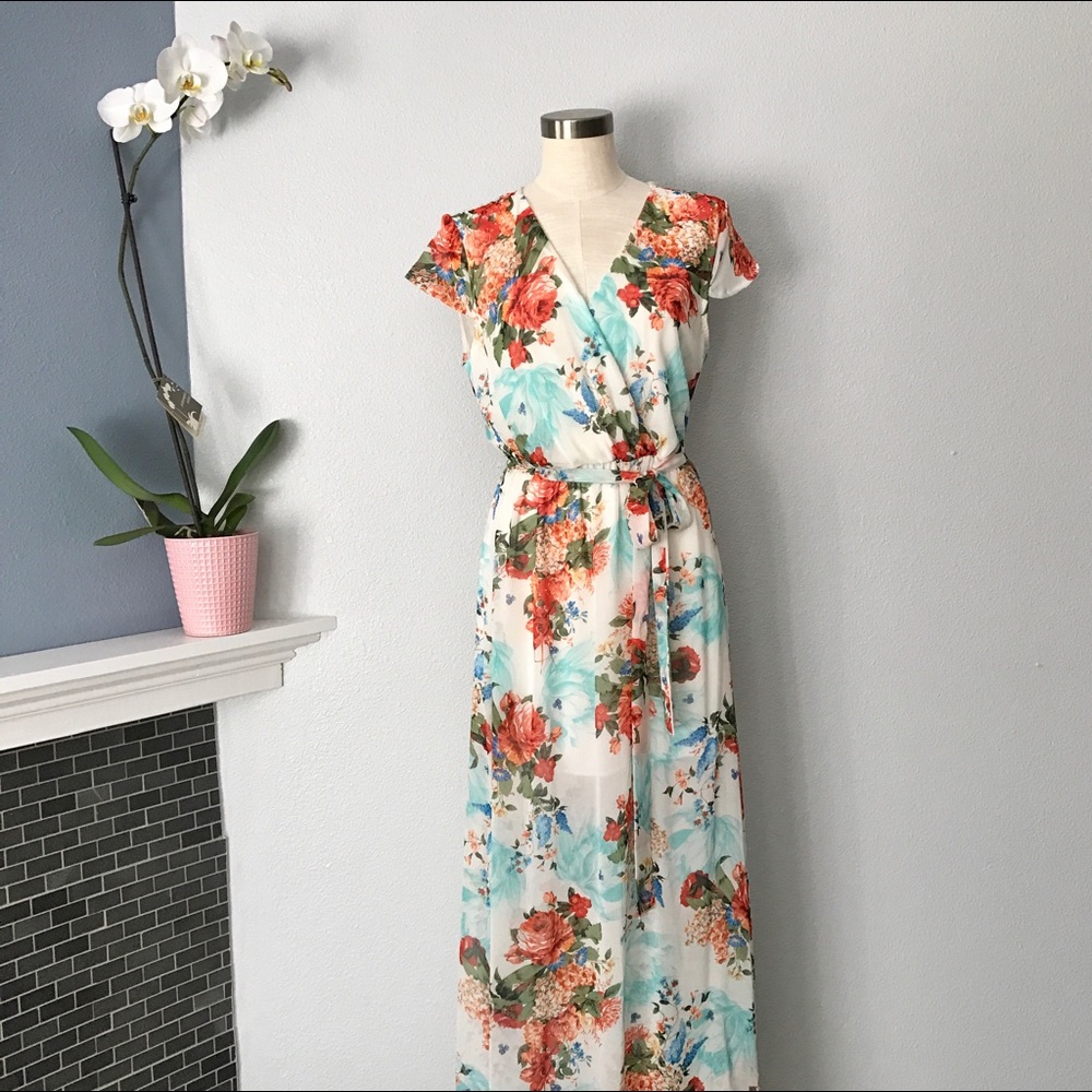 ‼️ONE LEFT‼️✨Mth Degree✨Breezy Spring Floral Maxi - Picture 2 of 6