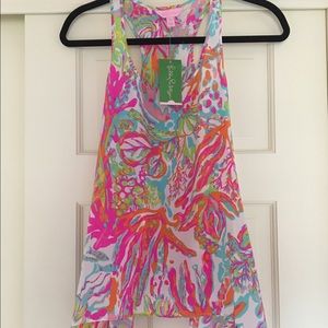 NWT Lilly Pulitzer Sarina top in Scuba to Cuba. XS