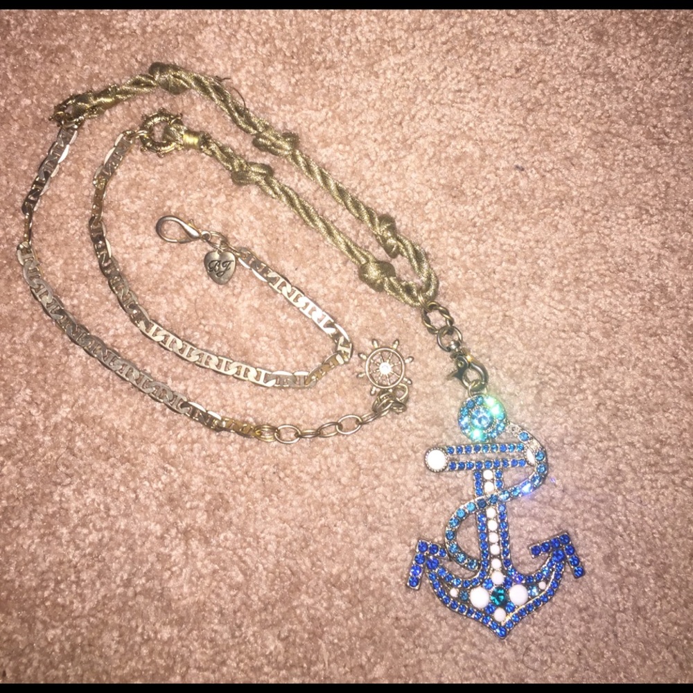 Betsey Johnson Anchor Rope Necklace