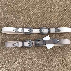 Vintage Inspired Cream Buckle Belt