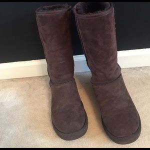 Tall chocolate brown uggs