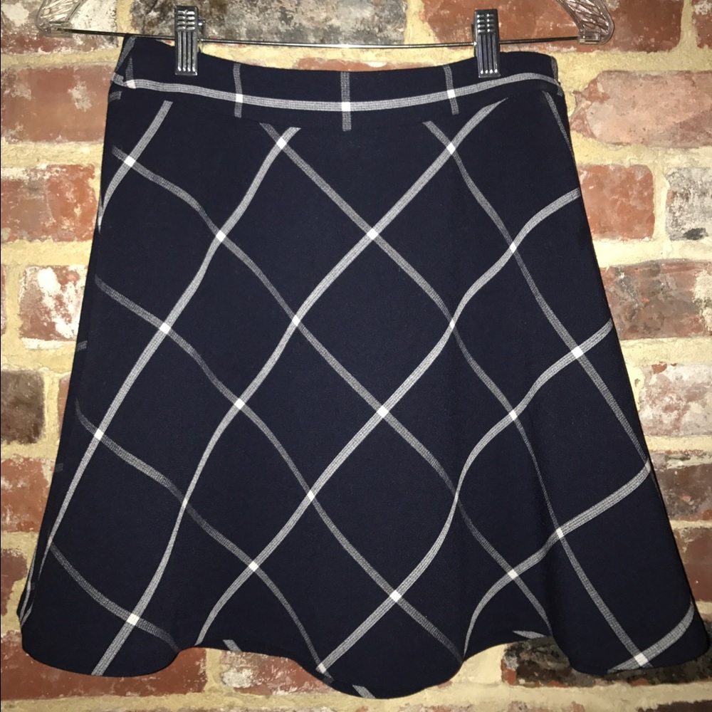 Windowpane Circle Skirt (Forever Navy)