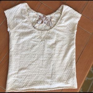 Free People short top with lace in back