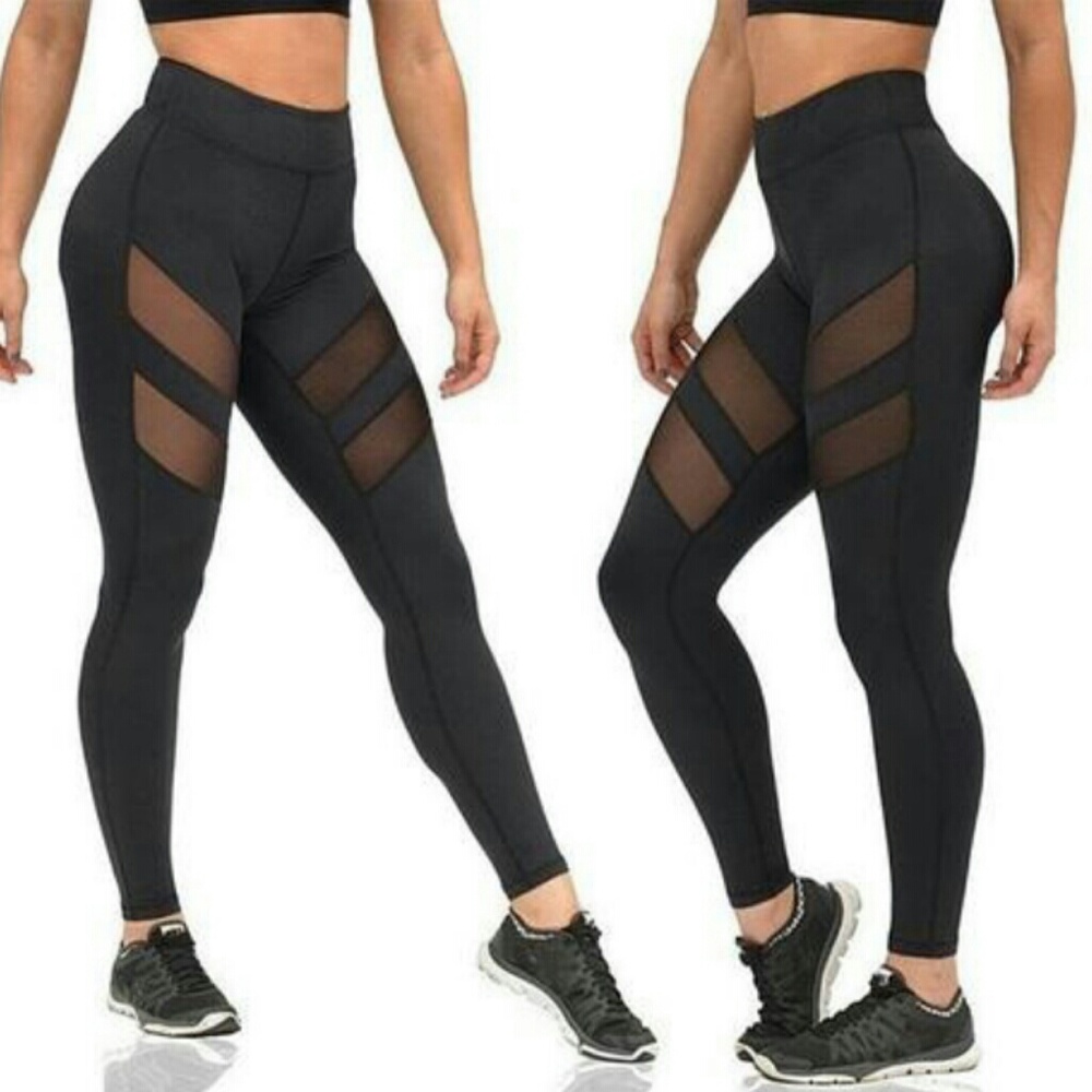 Brand New Tech Mesh Cut Out Workout Leggings - Picture 4 of 6