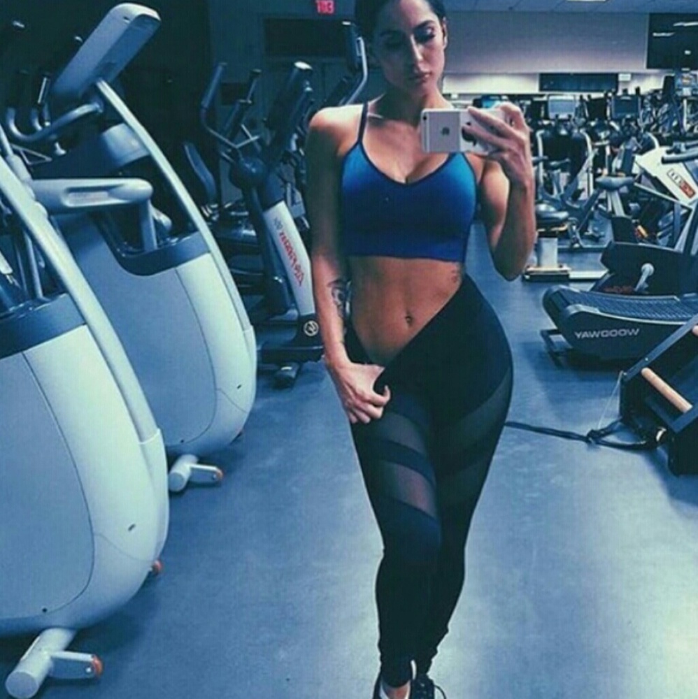 Brand New Tech Mesh Cut Out Workout Leggings - Picture 5 of 6