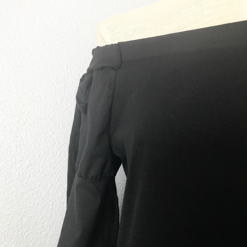 ❤️BUNDLE & SAVE❤️ ✨Only 1 LEFT✨Off the Shoulder Black Tunic Dress Top - Picture 3 of 7