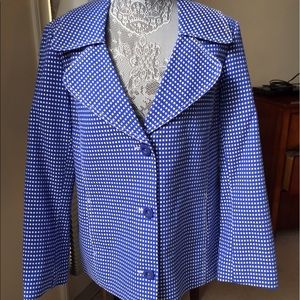Blue and White Check Jacket