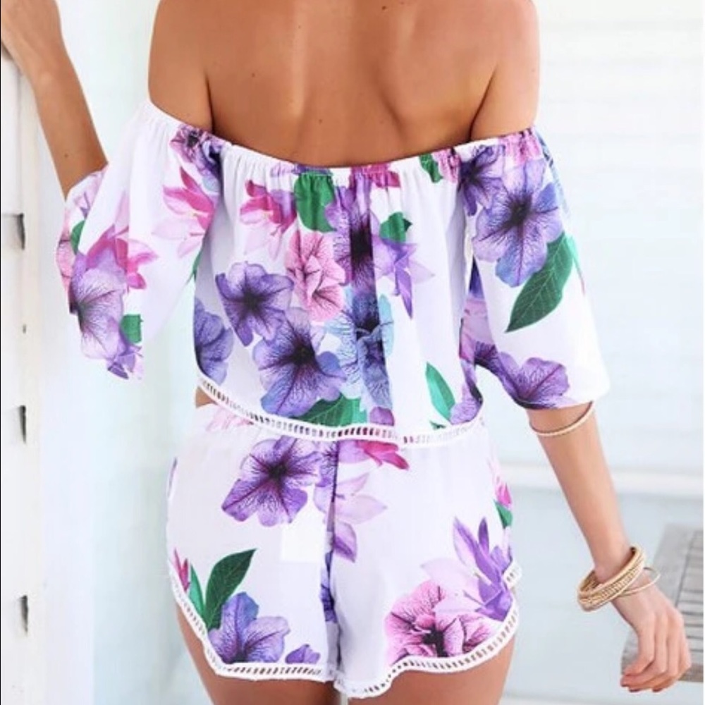 💥NEW💥STUNNING COLD SHOULDER FLORAL SET - Picture 3 of 6