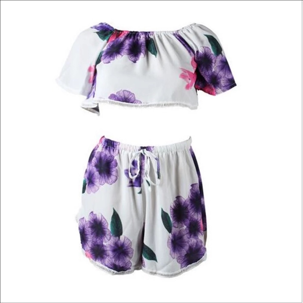 💥NEW💥STUNNING COLD SHOULDER FLORAL SET - Picture 4 of 6