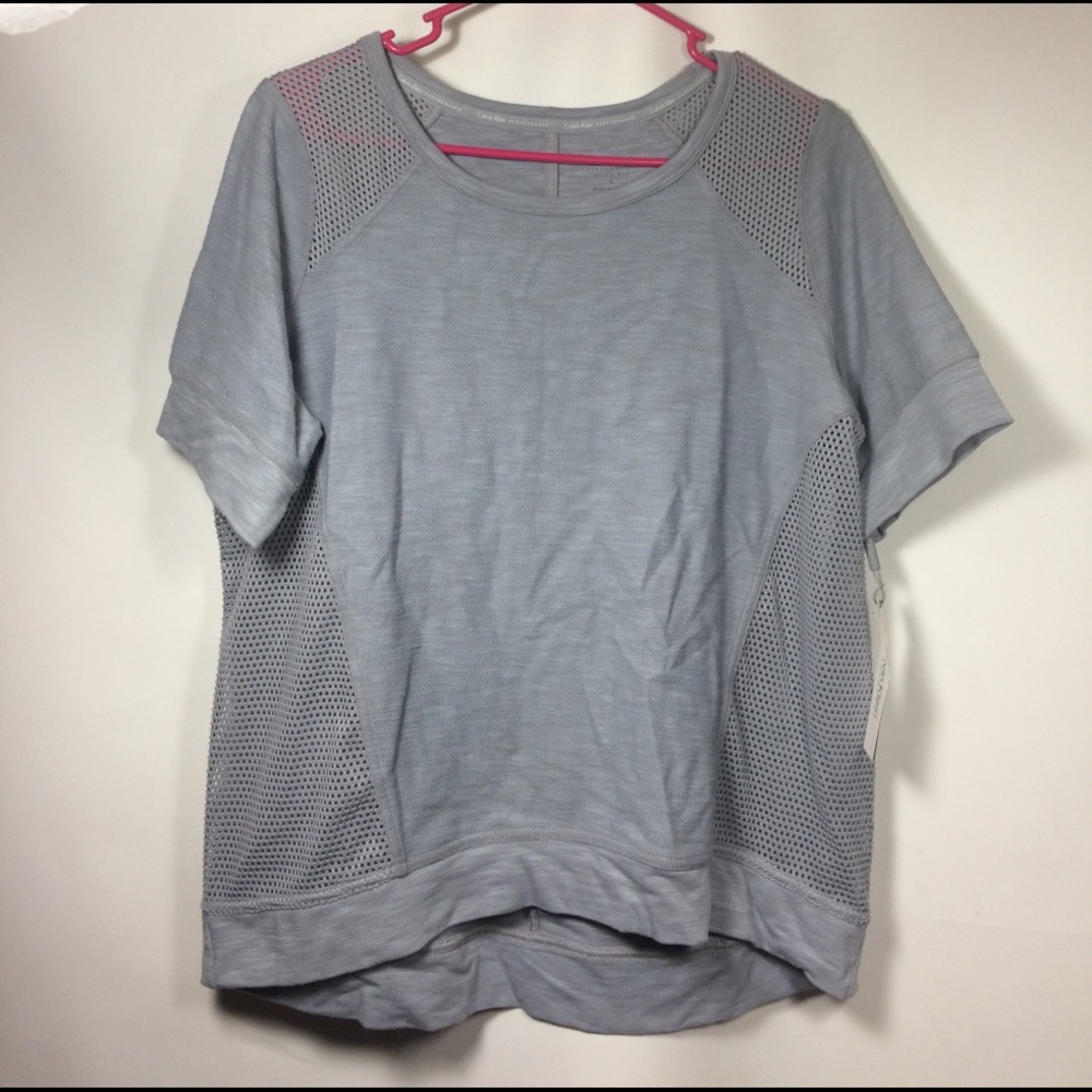 New Women's Calvin Klein lazer cut large shirt