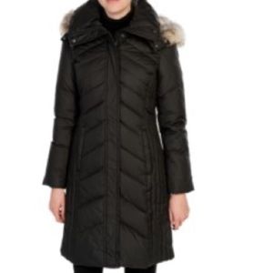 Andrew Marc Mercer Coat With Coyote Trim Hood