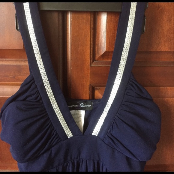 Appropriate Behavior Juniors Navy Blue Dress Small - Picture 2 of 4