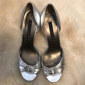 Last Call! Steven by Steve Madden Silver Pumps
