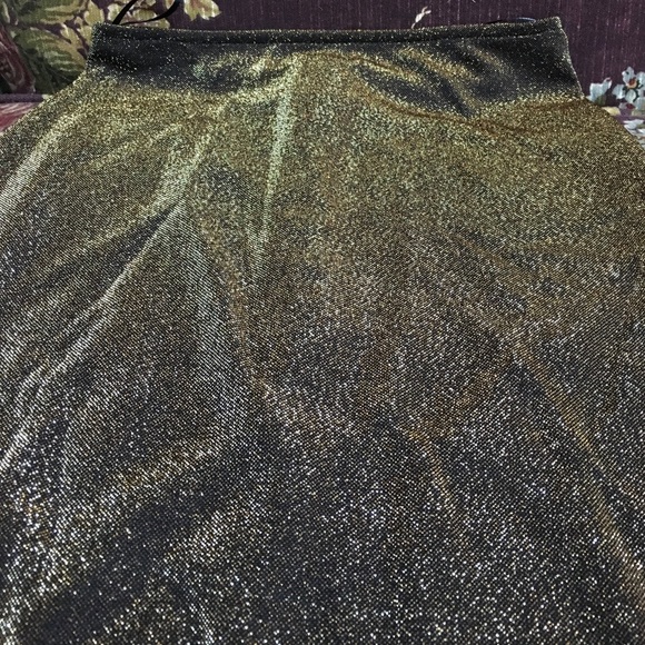 Gold Shimmer Pencil Skirt - Picture 3 of 4