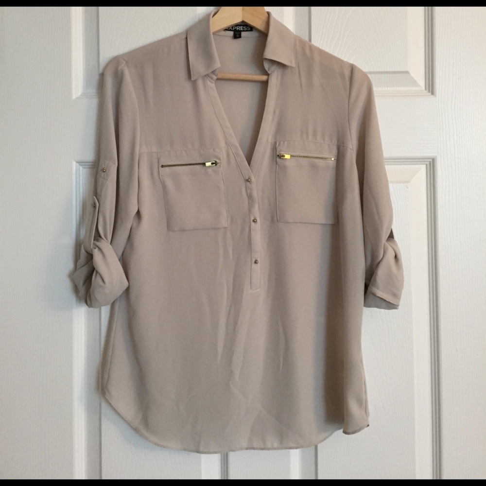 Taupe blouse