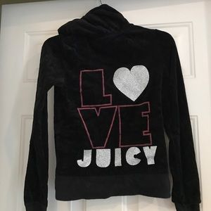 Juicy Couture Black Hoodie Size Small