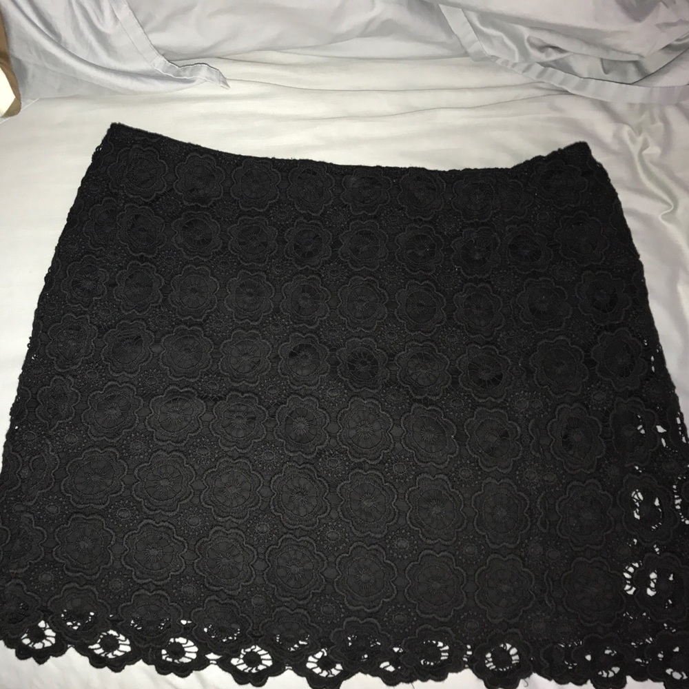 Black flowered skirt
