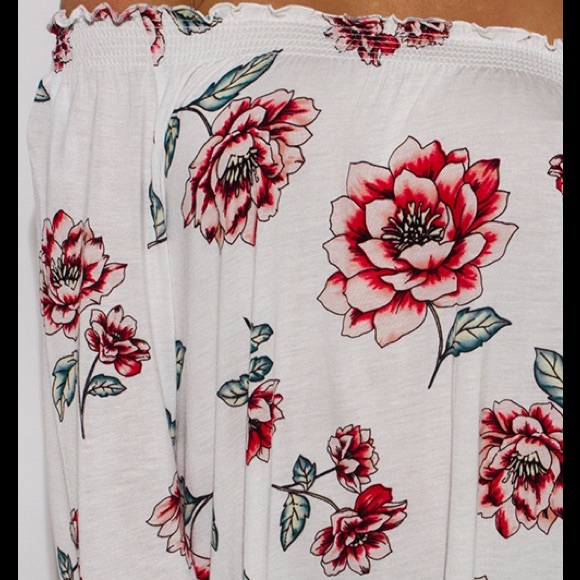 Off the Shoulder Floral Print Blouse Top 💋 - Picture 5 of 8