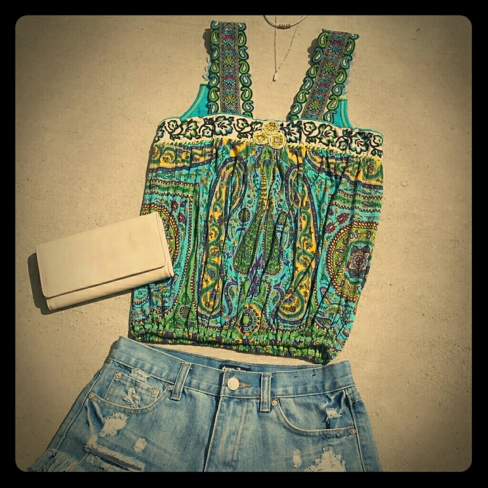 💙Free People Boho Tank