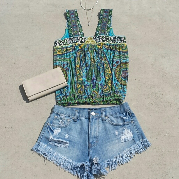 💙Free People Boho Tank - Picture 2 of 8