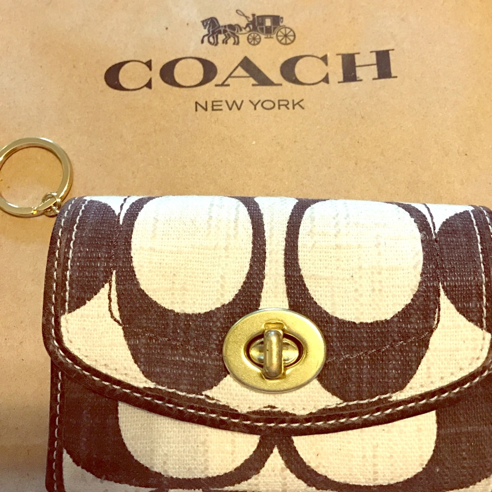 Coach key and card small purse