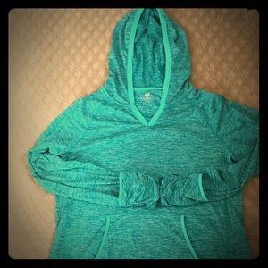 Beautiful Green V-neck Hoodie