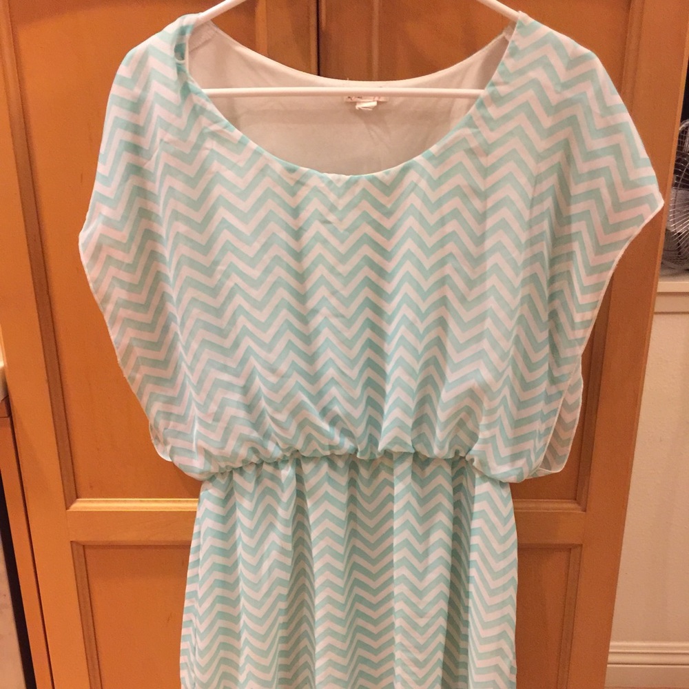 mermaid blue chevron dress gives mystical powers