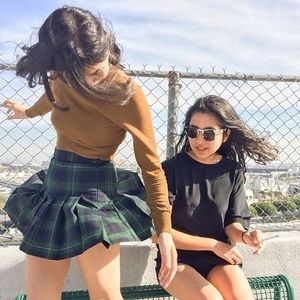 american apparel madeline plaid tennis skirt