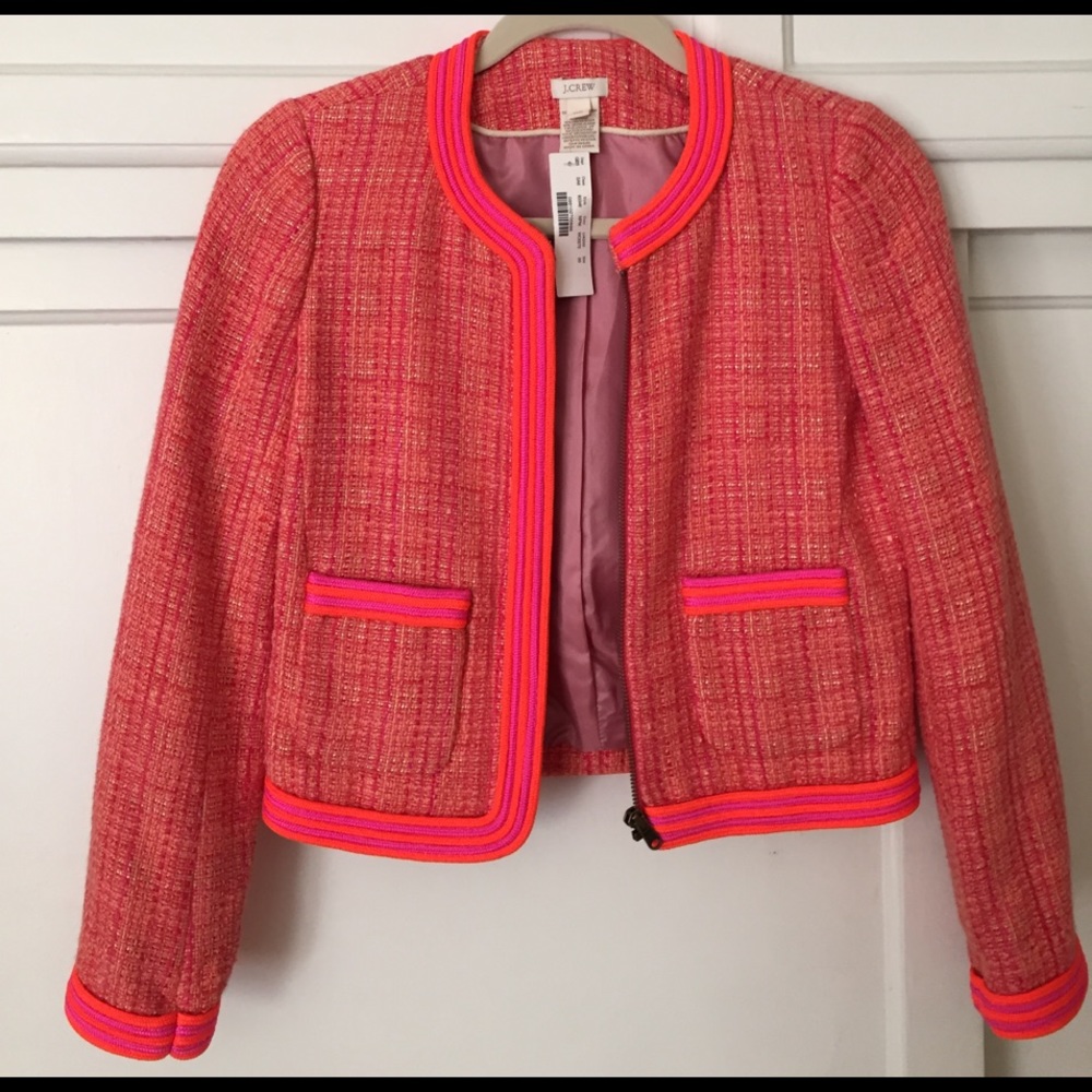 Plaid bouclé tweed jacket