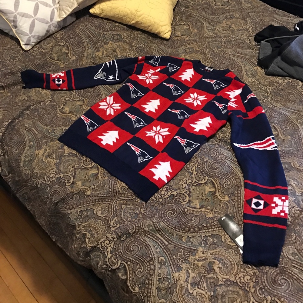 New England Patriots Sweater. Mens and Womens.