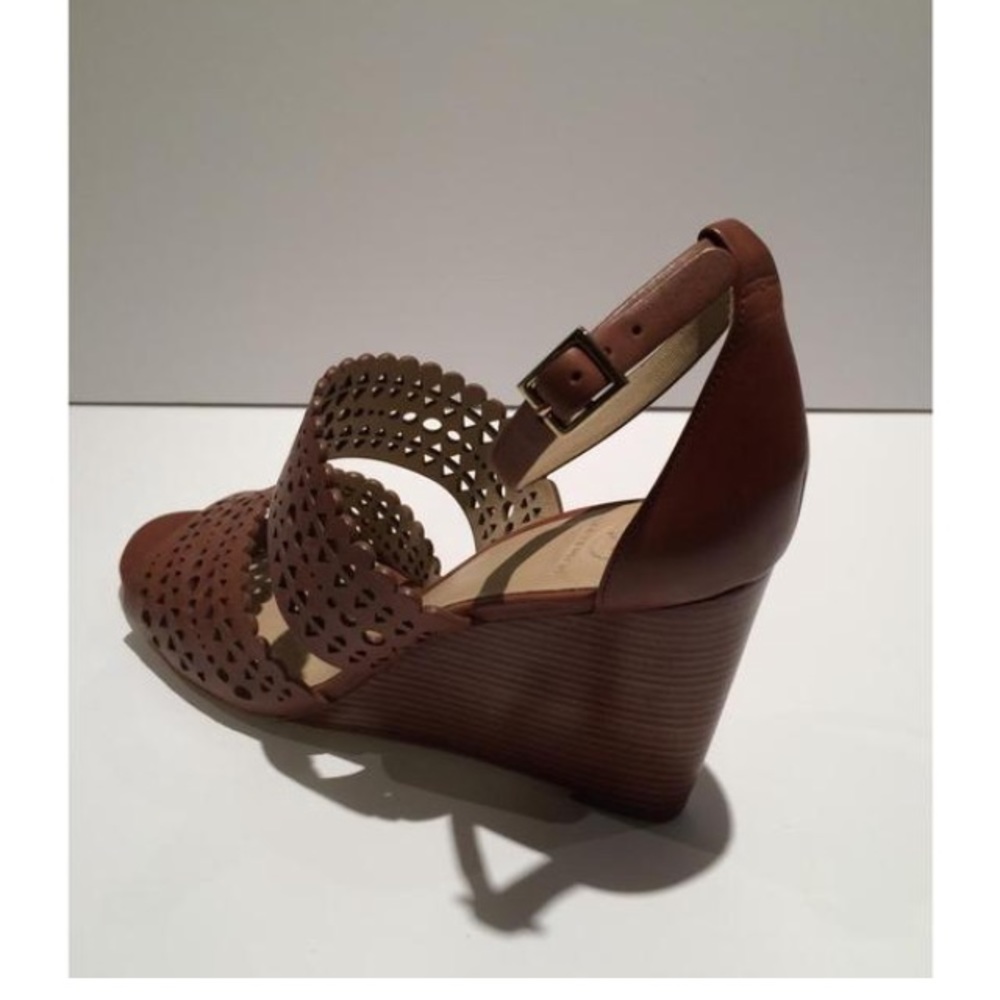 Tory Burch Perforated Wedge Leather Sandal - Sizes 10.5, 11 - NEW - - Picture 7 of 7