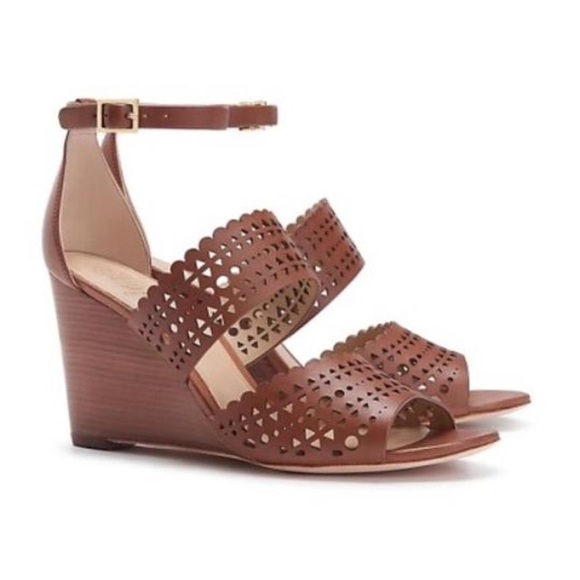 Tory Burch Shoes - Tory Burch Perforated Wedge Leather Sandal - Sizes 10.5, 11 - NEW -