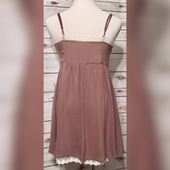 ❌Clearance❌Mocha Lace Babydoll Button Down Dress - Picture 5 of 8