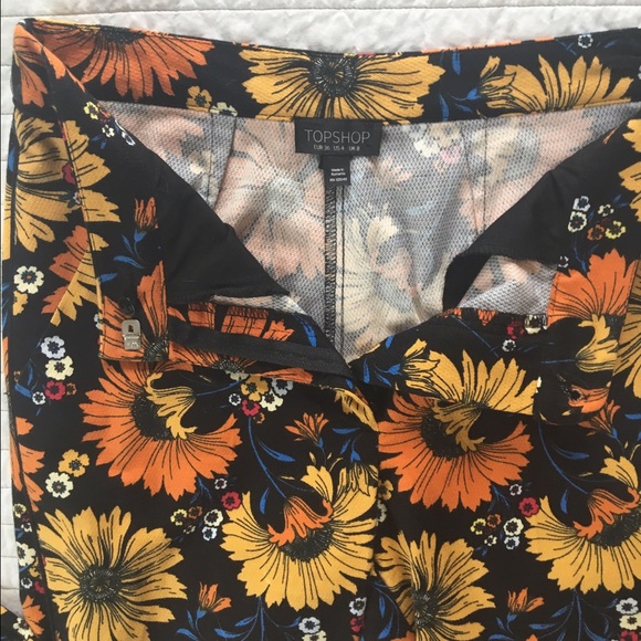 Top shop Floral Pants - Size US 4 - Picture 3 of 4