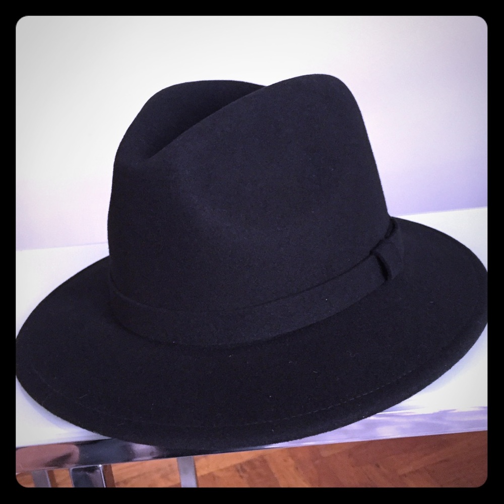 Black Felt Fedora Bailey for J.Crew NWT