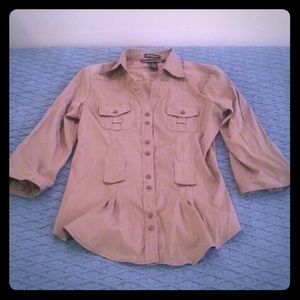 Green button down