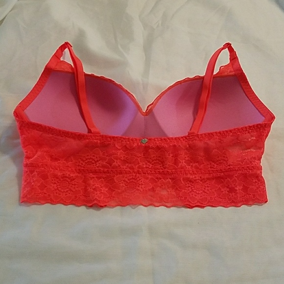 LARGE PINK Victoria's Secret Lace Bralette PUSH-UP - Picture 3 of 4
