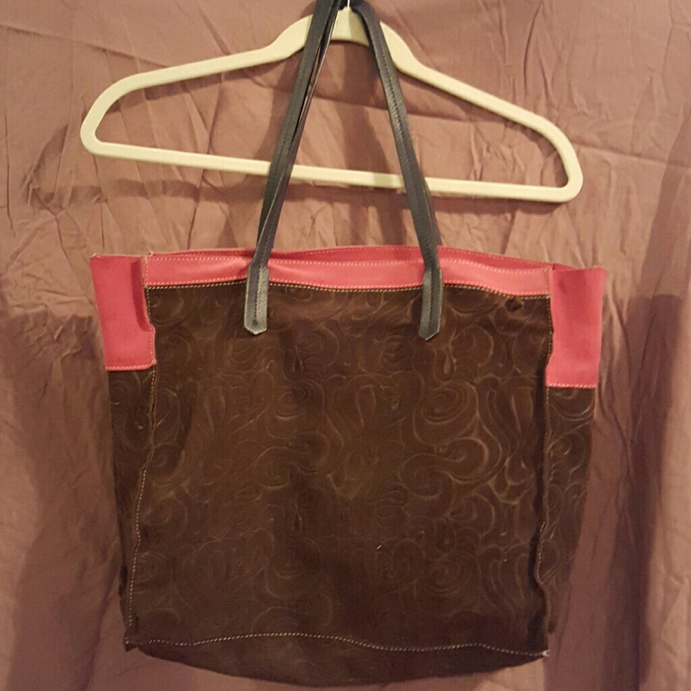 Gianni Notaro suede and leather tote