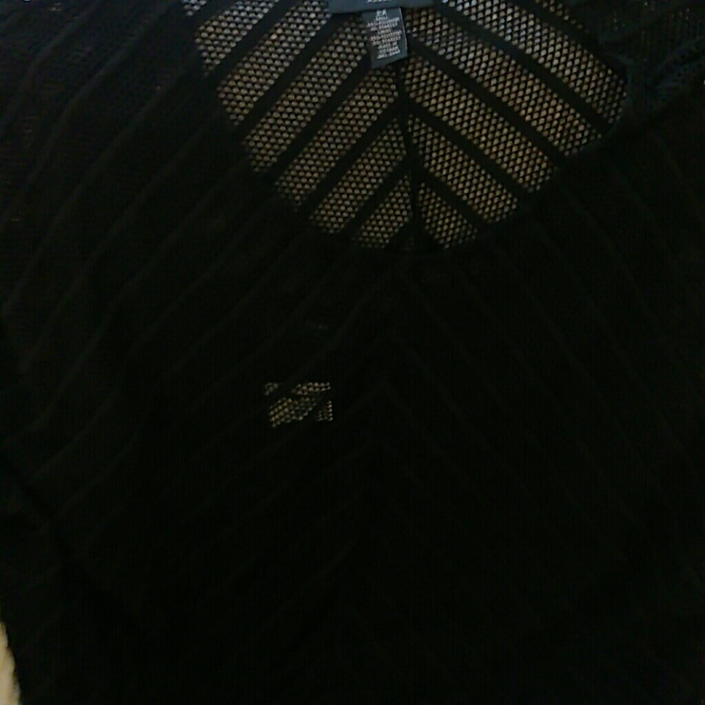 NWT- Alfani black mesh top size 2X - Picture 2 of 5
