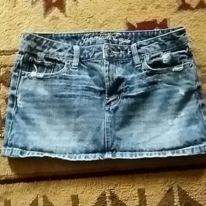 American eagle denim mini skirt
