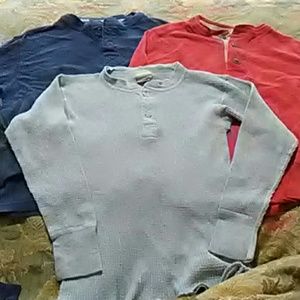 3 boys plain long sleeve shirts bundle
