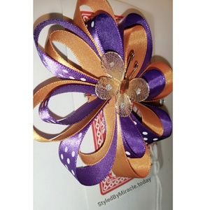 Styled By Miracle Purple & Orange Hair Bow