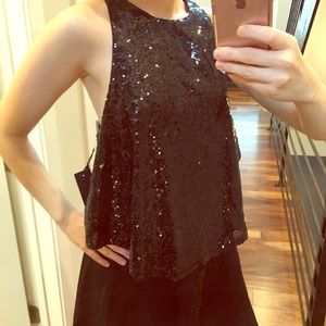 NWT Sequin Racerback Top