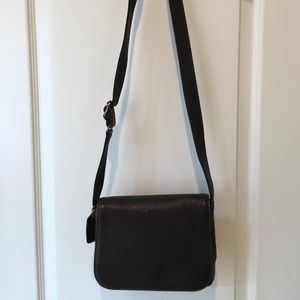 Brown textured leather coach purse