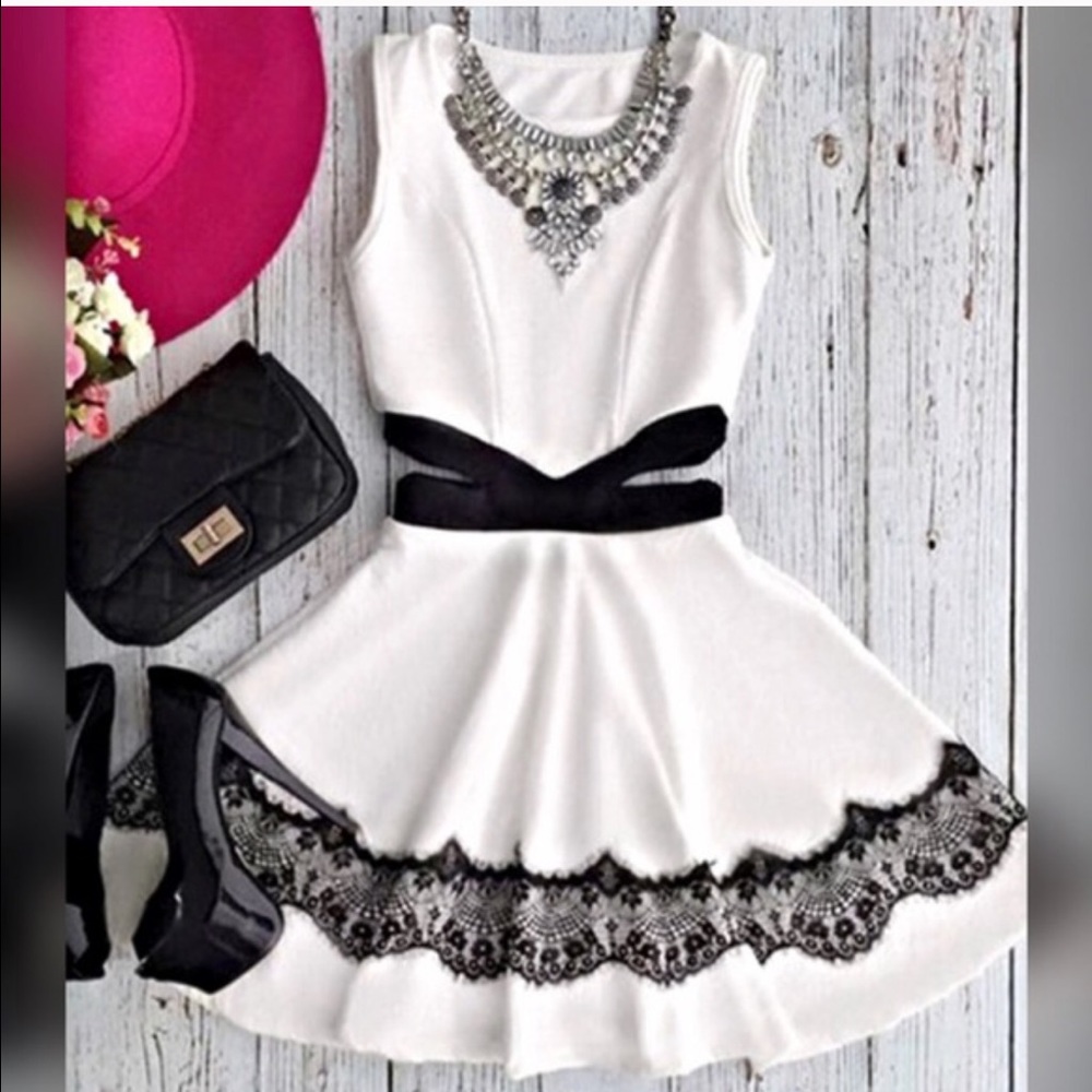 White lace dress!