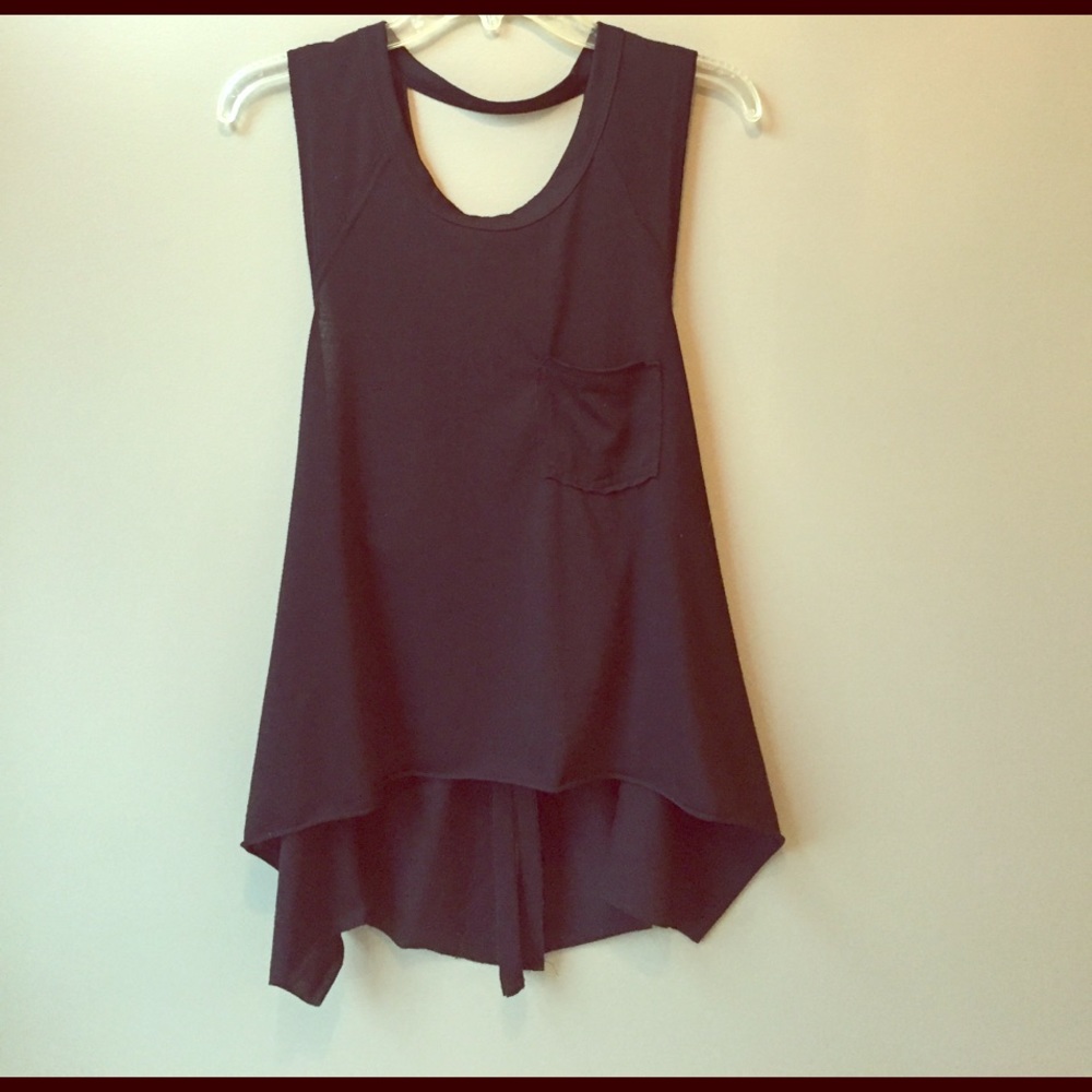 criss cross open back shirt